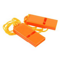 Safety Orange Flat Military Whistle